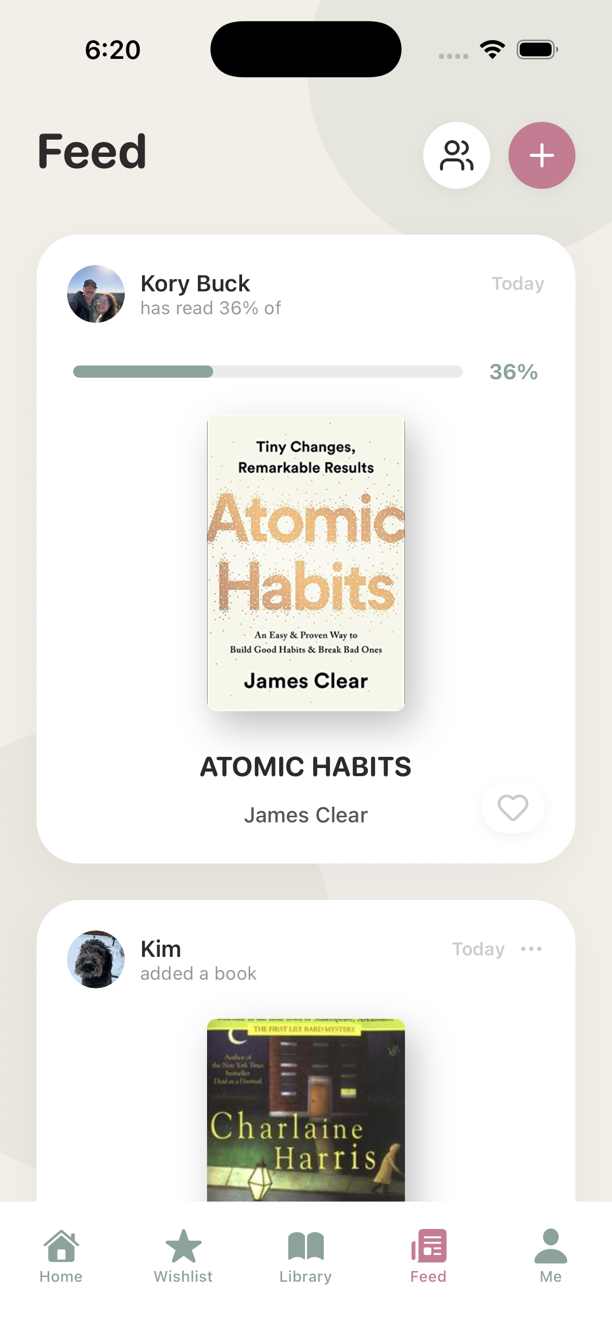 Mibrary Feed - Activity Feed