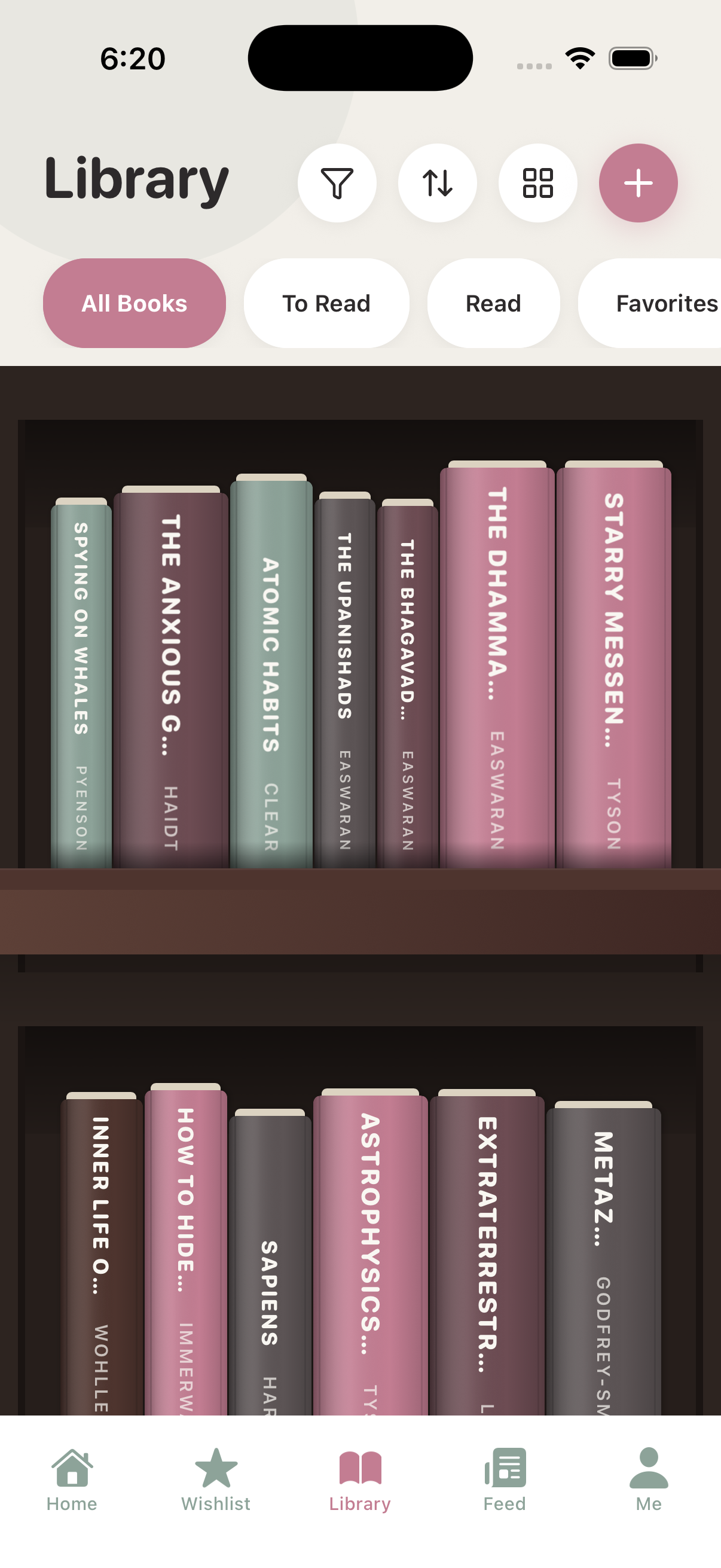 Mibrary Library - Virtual Shelf View